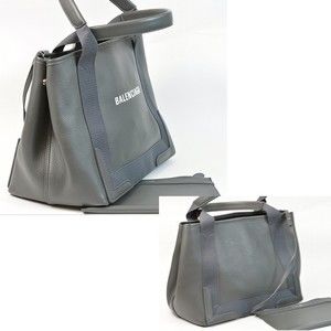 Balenciaga Tote Blue Cabas Navy Leather Bag